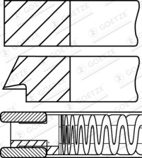 08-427800-00 Sada pístních kroužků GOETZE ENGINE