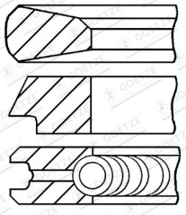 08-429200-00 Sada pístních kroužků CarboGlide® GOETZE ENGINE