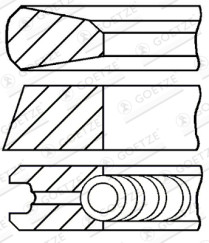 08-432500-00 Sada pístních kroužků CarboGlide® GOETZE ENGINE