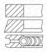 08-433100-00 Sada pístních kroužků CarboGlide® GOETZE ENGINE