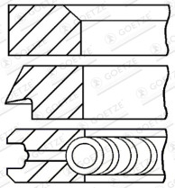 08-436800-00 Sada pístních kroužků Goetze Diamond Coated® GOETZE ENGINE