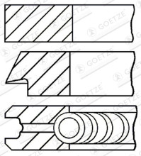 08-439300-00 Sada pístních kroužků GOETZE ENGINE