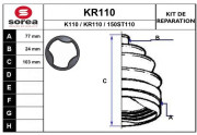 KR110 EAI manżeta hnacieho hriadeľa - opravná sada KR110 EAI