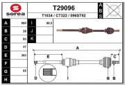 T29096 EAI hnací hriadeľ T29096 EAI