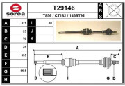 T29146 EAI hnací hriadeľ T29146 EAI