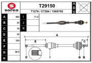 T29150 EAI hnací hriadeľ T29150 EAI