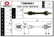 T39049A1 EAI hnací hriadeľ T39049A1 EAI