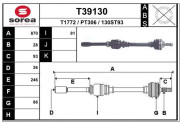 T39130 EAI hnací hriadeľ T39130 EAI