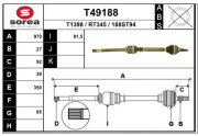 T49188 EAI hnací hriadeľ T49188 EAI