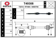 T49308 EAI hnací hriadeľ T49308 EAI