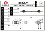 T58220A1 EAI hnací hriadeľ T58220A1 EAI