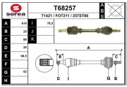 T68257 EAI hnací hriadeľ T68257 EAI