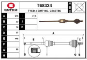 T68324 EAI hnací hriadeľ T68324 EAI