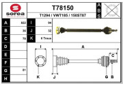 T78150 EAI hnací hriadeľ T78150 EAI