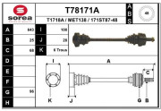 T78171A Hnací hřídel EAI