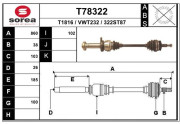 T78322 EAI hnací hriadeľ T78322 EAI