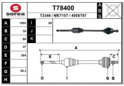 T78400 Hnací hřídel EAI