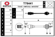 T78441 EAI hnací hriadeľ T78441 EAI