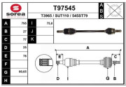 T97545 EAI hnací hriadeľ T97545 EAI