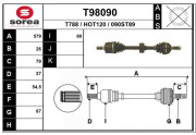 T98090 Hnací hřídel EAI
