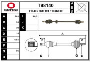 T98140 EAI hnací hriadeľ T98140 EAI