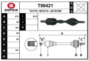 T98421 EAI hnací hriadeľ T98421 EAI