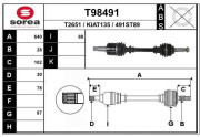 T98491 EAI hnací hriadeľ T98491 EAI