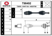 T98492 EAI hnací hriadeľ T98492 EAI