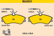 BA2021 Sada brzdových destiček, kotoučová brzda BARUM