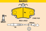 BA2023 Sada brzdových destiček, kotoučová brzda BARUM