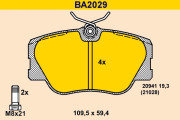 BA2029 BARUM sada brzdových platničiek kotúčovej brzdy BA2029 BARUM