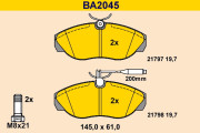 BA2045 BARUM sada brzdových platničiek kotúčovej brzdy BA2045 BARUM