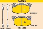 BA2066 Sada brzdových destiček, kotoučová brzda BARUM