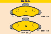 BA2084 Sada brzdových destiček, kotoučová brzda BARUM