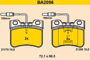 BA2096 BARUM sada brzdových platničiek kotúčovej brzdy BA2096 BARUM