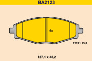 BA2123 BARUM sada brzdových platničiek kotúčovej brzdy BA2123 BARUM