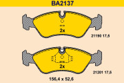 BA2137 Sada brzdových destiček, kotoučová brzda BARUM