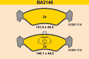 BA2146 Sada brzdových destiček, kotoučová brzda BARUM