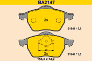 BA2147 Sada brzdových destiček, kotoučová brzda BARUM