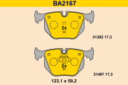 BA2167 BARUM sada brzdových platničiek kotúčovej brzdy BA2167 BARUM