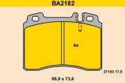 BA2182 BARUM sada brzdových platničiek kotúčovej brzdy BA2182 BARUM