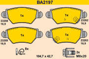 BA2197 Sada brzdových destiček, kotoučová brzda BARUM