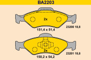 BA2203 BARUM sada brzdových platničiek kotúčovej brzdy BA2203 BARUM