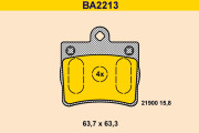 BA2213 Sada brzdových destiček, kotoučová brzda BARUM