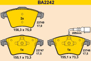 BA2242 Sada brzdových destiček, kotoučová brzda BARUM