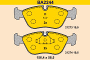 BA2244 Sada brzdových destiček, kotoučová brzda BARUM