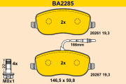 BA2285 Sada brzdových destiček, kotoučová brzda BARUM