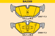 BA2309 Sada brzdových destiček, kotoučová brzda BARUM