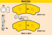 BA2324 Sada brzdových destiček, kotoučová brzda BARUM