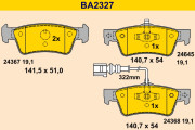 BA2327 BARUM sada brzdových platničiek kotúčovej brzdy BA2327 BARUM